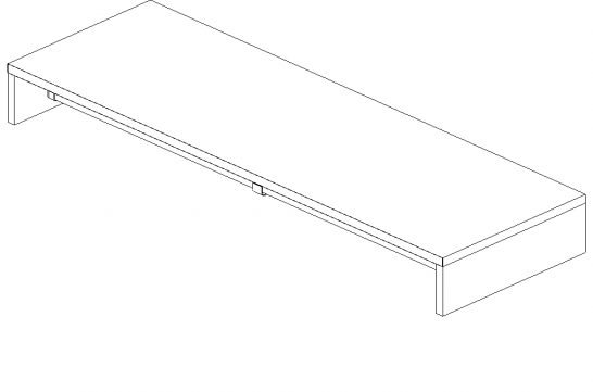 Cherry Single Hang Shelf and Rod